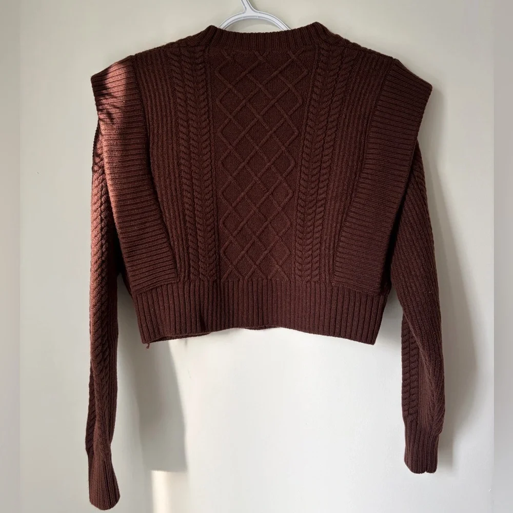 Babaton Seek Cable Knit Merino Wool Sweater - Picture 6 of 6